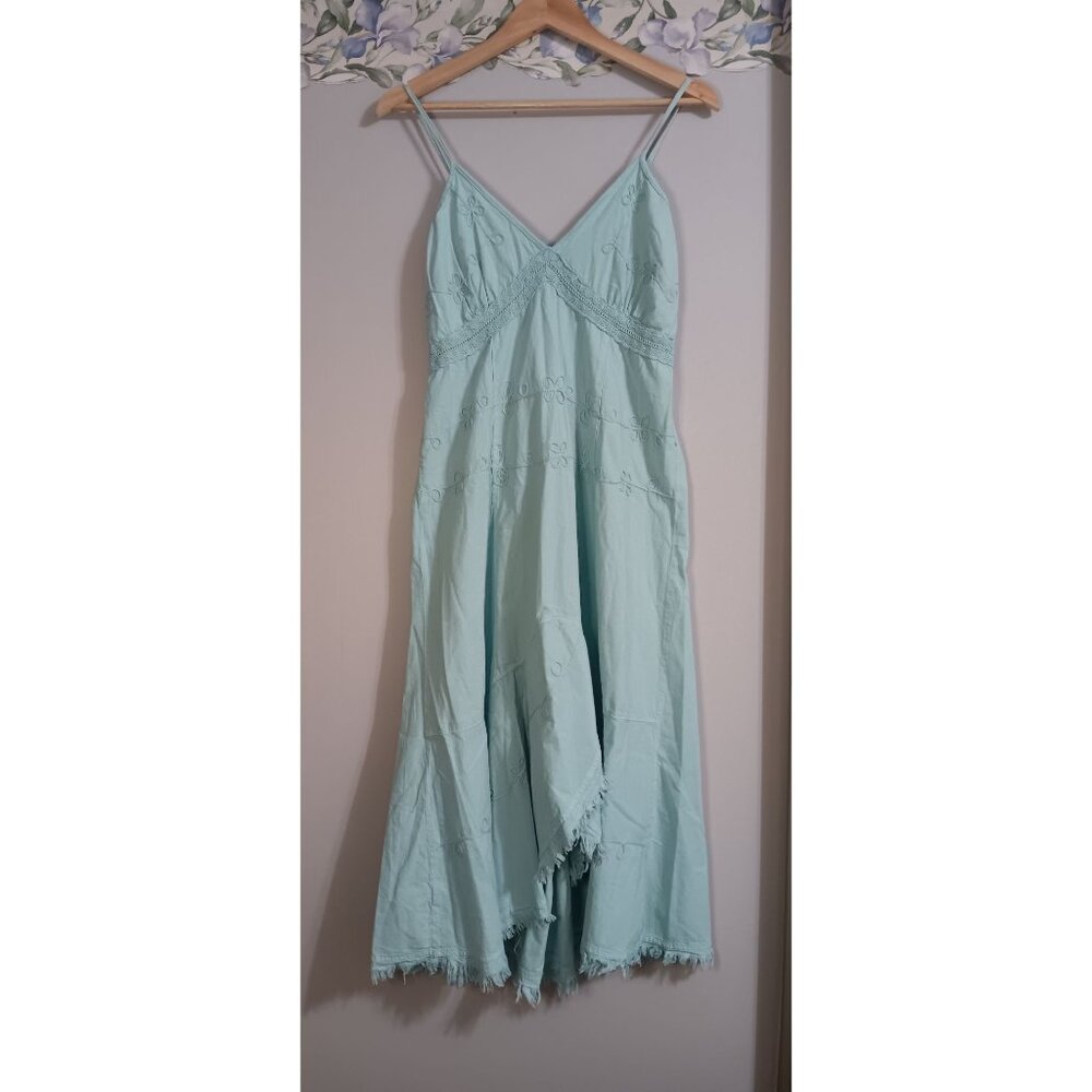 Boho Cotton Light Blue Women's Dress